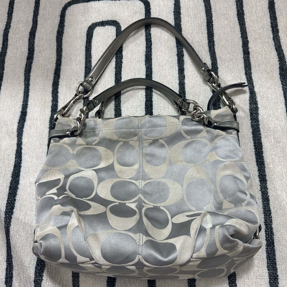 SOLD Gray Coach Signature Tote Bag